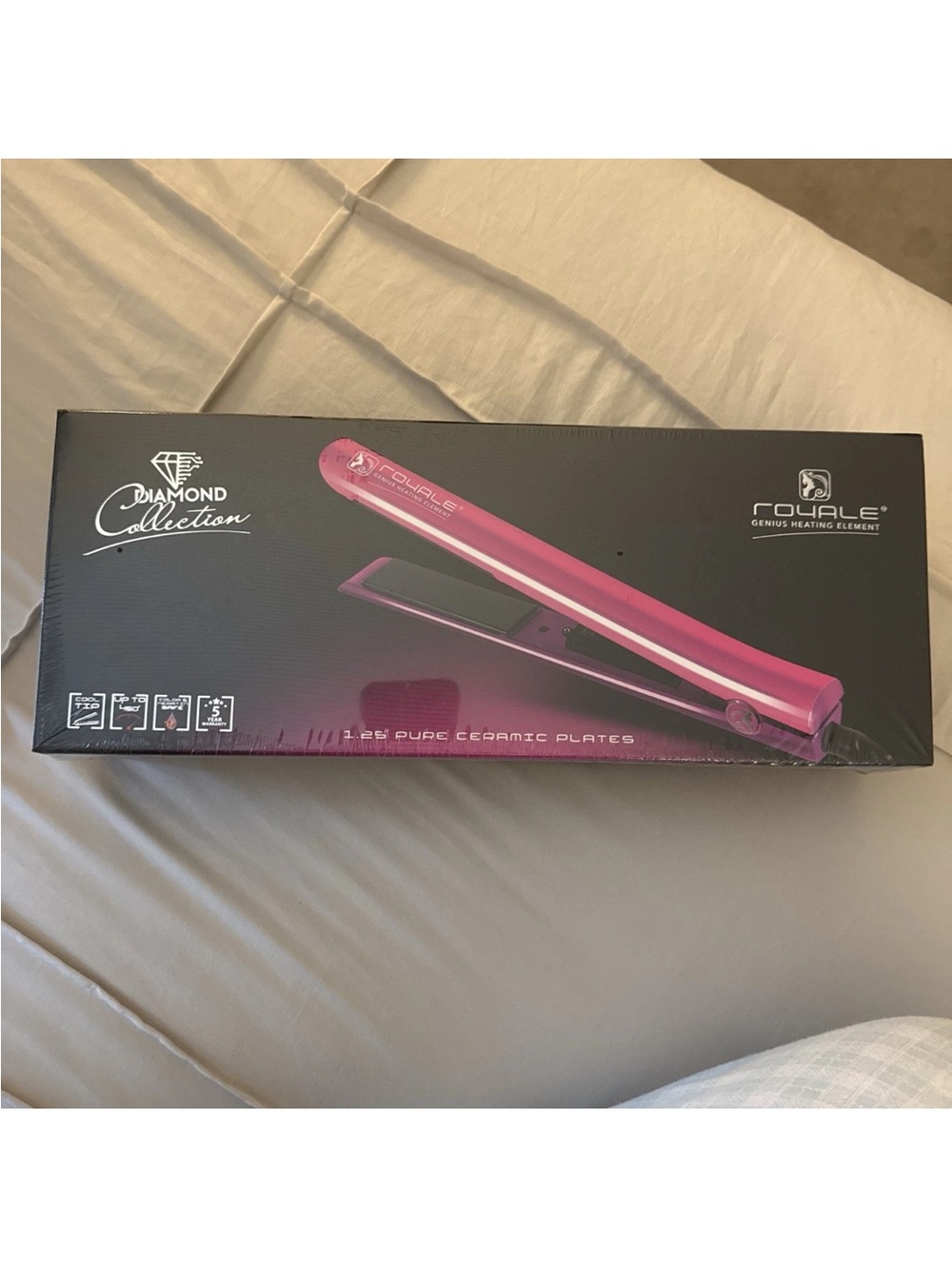 Diamond Collection Pink Hair Straightener - 1.25" Ceramic Plates